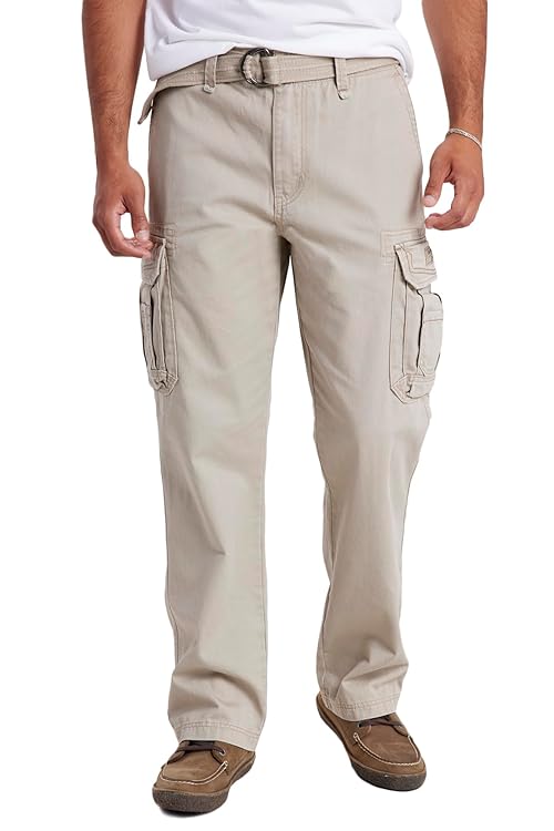 UNIONBAY mens Survivor Iv Relaxed Fit Cargo - Reg and Big Tall Sizes Casual Pants, Desert, 38W x 34L US