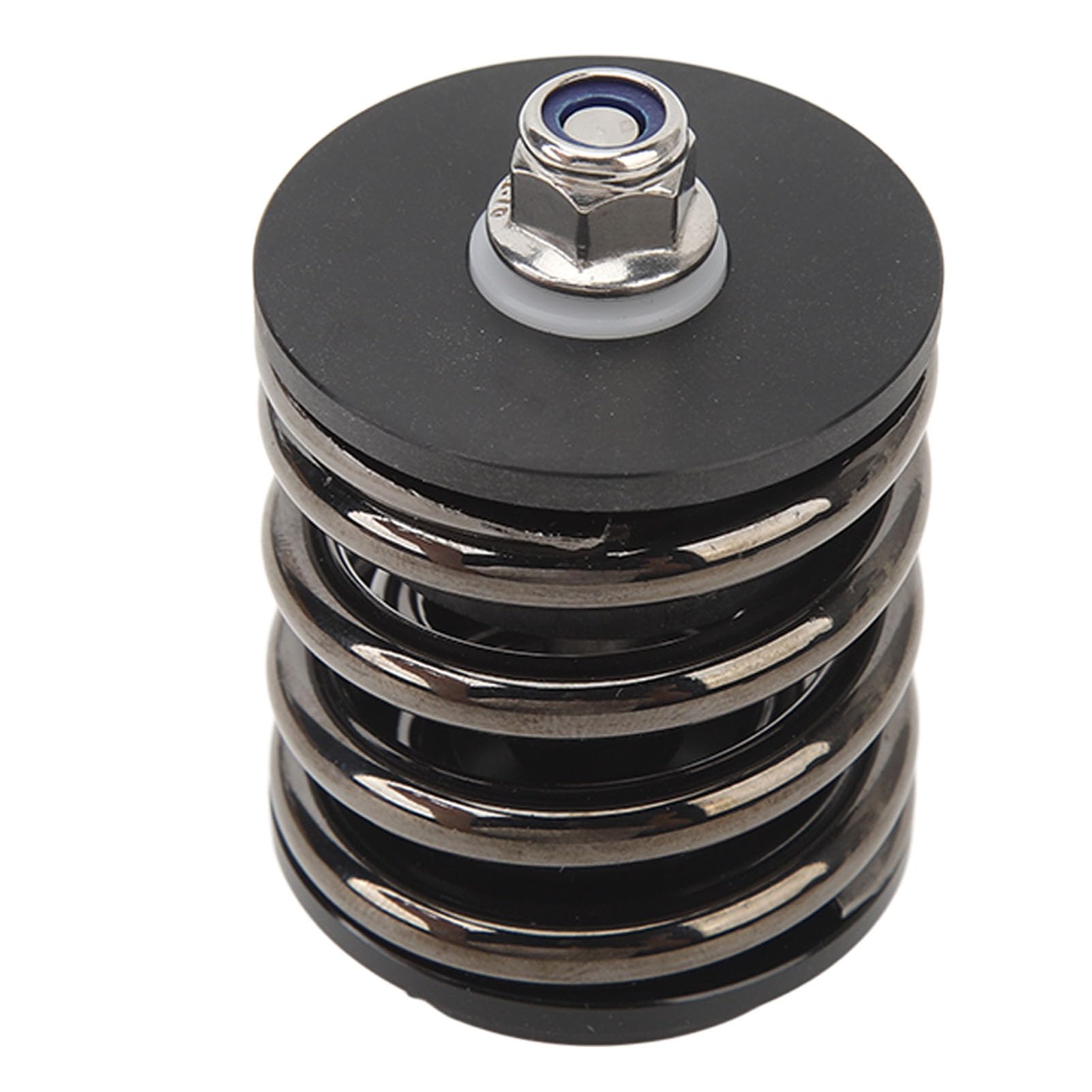 Tbest Bike Rear Shock Absorber, Steel Engineering Plastics CNC Processing Bicycle Rear Spring Folding Bike - Shock Absorber for (Black)