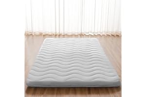 SCHNAUZER HOME Japanese Futon Floor Mattress, 100% High Density Comfortable Foam, 3.5" Thicken Foldable Mattress Tatami Mat Sleeping Pad, Ideal for Comfort and Support, Kids Floor Lounger Pillow Bed Sofa (Twin）