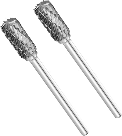 Tinshow Carbide Die Grinder Bits Set 2 Pcs High Speed Double Cut Tungsten