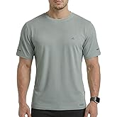 GearGlacier CloudSoft Bamboo Viscose Loose Fit Gym T-Shirts Lightweight Workout Mositure Wicking Cooling Crew Neck Tee