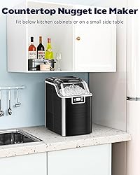 Kndko Ice Makers Countertop,45lbs/Day,Nugget Ice
