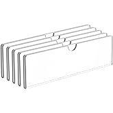 KOTEMON Acrylic Wall Name Plate Holder, Door Plate with Adhesive Tapes, Clear Sign Holder Frame, 2"x8", 5 Pack