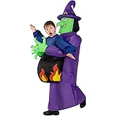 Morph Kids Witch Costume, Inflatable Witch Costume, Scary Halloween Costumes for Boys and Girls, Blow Up Costumes for Kids