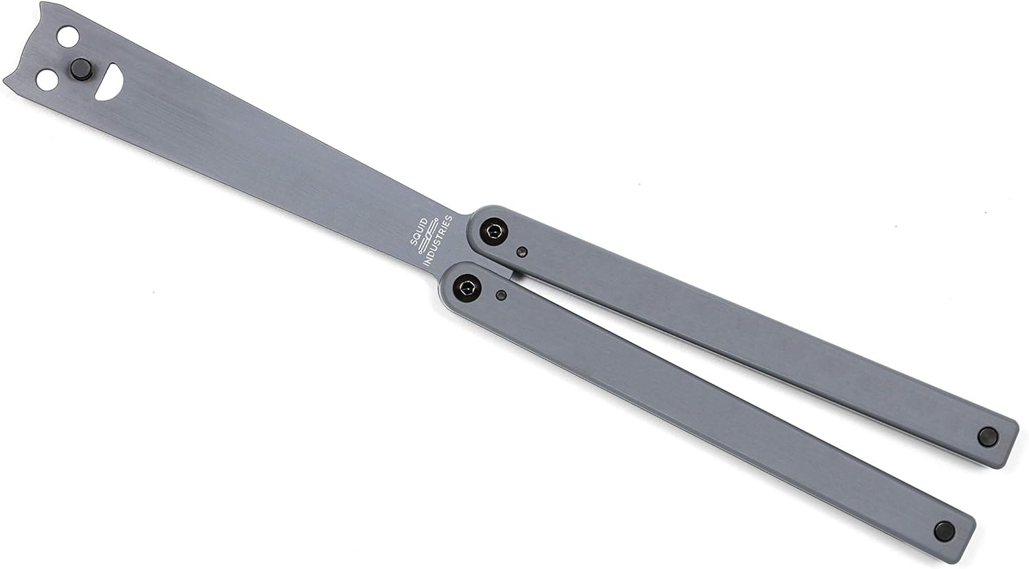 Amazon Com Squid Industries Squiddy G Butterfly Gray Plastic Practice Balisong Dull Blade Knife Trainer Sports Outdoors