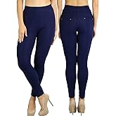 ToBeInStyle Women’s Easy Pull-On Denim Skinny Fit Comfort Stretch Leggings Jeggings