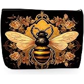 Wenboco Bee Makeup Bag, Bee Gifts Cosmetic Bags Travel Organizer Bag Makeup Pouch, Sister Birthday Christmas Gift for Women Mom Friend, Bees Gifts for Women
