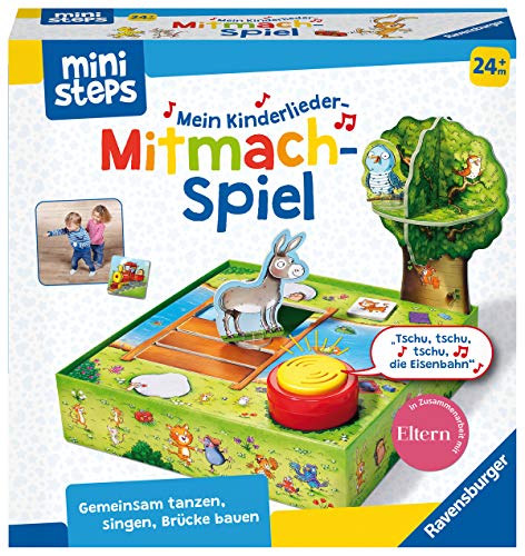 Ravensburger ministeps 4172 Mein Kinderlieder-Mitmachspiel, Lustiges Bewegungspiel mit 12 beliebten Kinderliedern…