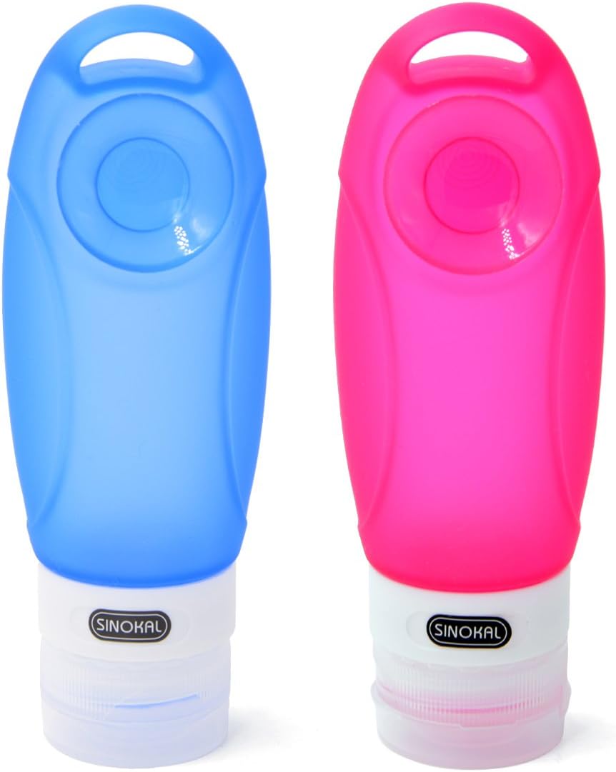 Silicone Travel Bottles SINOKA Leak Proof TSA Approved Portable Travel