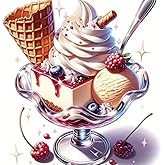 Gourmet Ice Cream Cake PVC Vinyl Car Decals Stickers Waterproof Self-Adhesive Decals for Cars, Laptops, Trucks, Motorcycles Wall Window Luggage Scratch Cover Door Decor Sticker