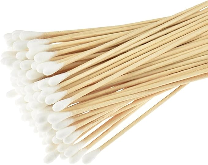 Cotton Swabs, (Pack of 4/Total 400 pcs) Swabs long, Cotton Swabs With