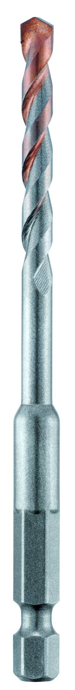 Alpen 25200500100 "Profi" Tungsten Carbide Roof Tile Drill Bit with 1/4-Inch Hexagonal Shank, Silver, 5 mm