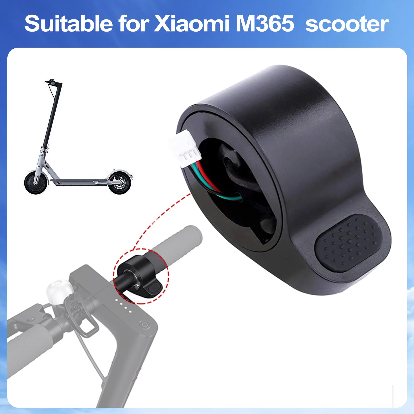 Replacement Part Compatible for Xiaomi M365/Pro 1S Electric Scooter Thumb Throttle
