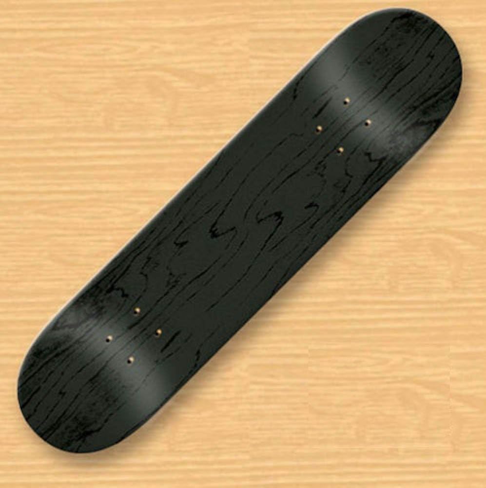 Black Blank Skateboard Deck - 7.5 In - Black Grip