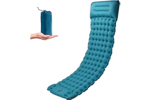 OPL5 Camping Sleeping Pad, 4 Inch Ultra-Thick Inflatable Camping Mattress with Pillow Carry Bag, Compact Backpacking Travel M