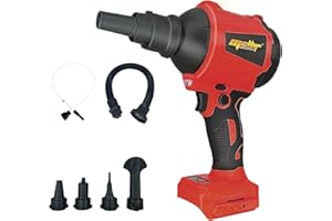 WITLIGHT Mellif High Volume Compressed Air Duster for Milwaukee 18V Battery - 3 Speeds, 50000RPM Brushless Motor, LED Light, 7 Multi-Use Accessories - Ideal for PC Keyboard, Pool Toy (Battery Not Included)