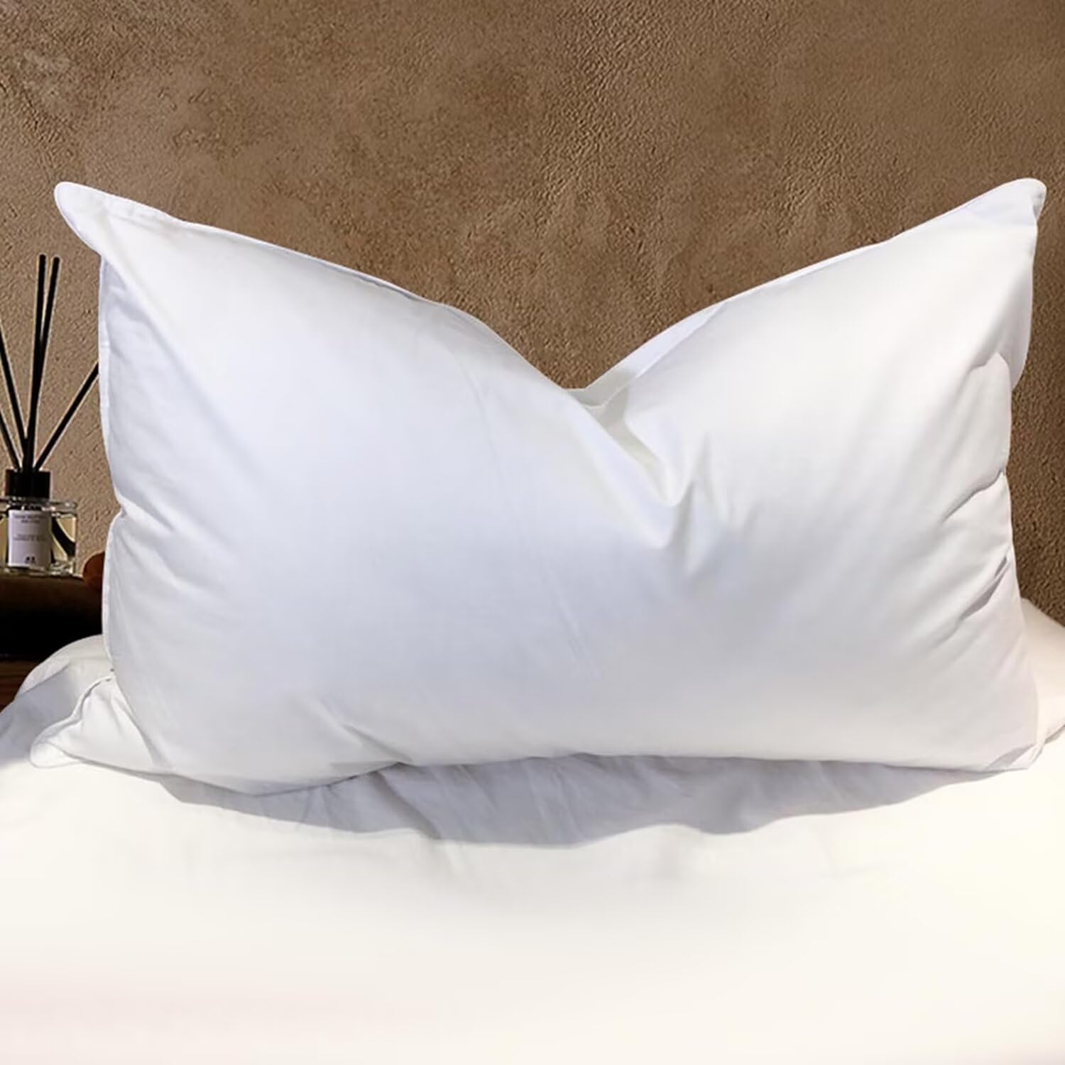 Photo 1 of BHZ Goose Down Feather Pillows Queen Size - Hotel Collection Bed Pillows for Sleeping Soft Pillow for Side and Back Sleepers with 100% Cotton Fabric