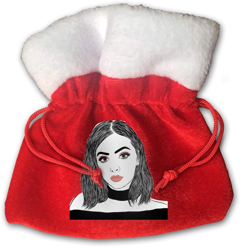 Drawing Tumblr Makeup Christmas Candy Bag Santa Gift Treat Bag Drawstring Pocket Christmas Tote Stocking Ornament Decoration Amazon Ca Home Kitchen