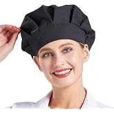 Nanxson 3pcs Unisex Chef Hat Adjustable Elastic Chef Cap | work hat for men and women,machine washable,for restaurant, baking, kitchen, cooking, hotel, businesses, Halloween party