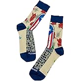 Caminalo Unisex-Adults Baige One Size Puerto Rico Themed Socks, 1 Pair