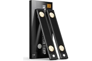 YIGER Under Cabinet Lights, Wireless Motion Sensor Light Indoor, Black 10in LED warm Lighting Rechargeable Battery Operated,4 Modes Night Light, Stick-On Magnetic Closet Lights for Kitchen, Hallway(2 Pack)
