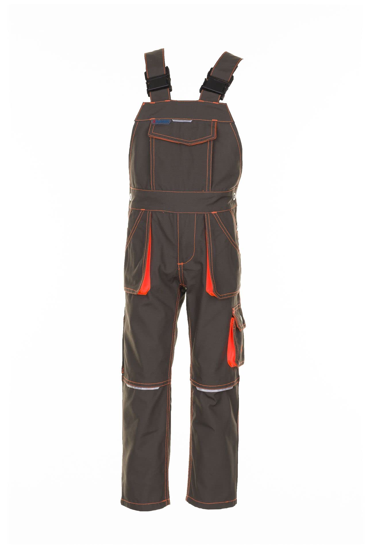 Planam 6122122 Size 122/128 "Junior" Dungarees - Olive/Orange