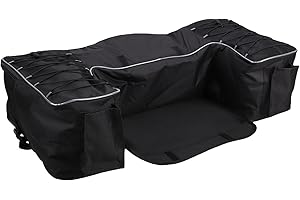 Tbest ATV Storage Bags 50L Rear Seat Storage Bag with Seat Cushion, Large Compartments, Heavy Duty Material, Fits Most ATVs w