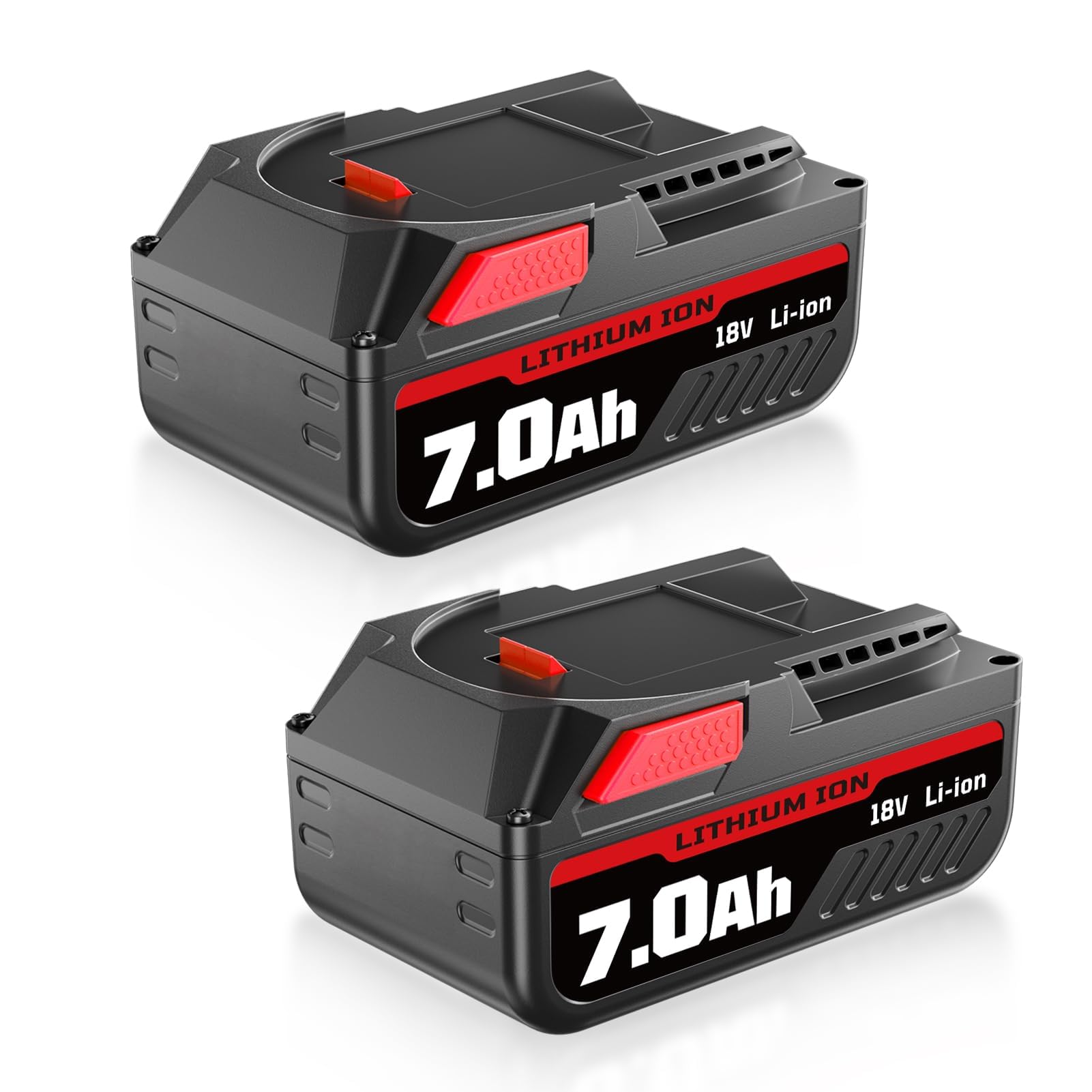 Photo 1 of GROWFEAT 2Pack 7.0Ah Li-ion 18V Battery Compatible with Ridgid 18V Battery R840087 R840086 R840085 R840083 R840089 AC840085 AC840086 AC840087P AC840089 for Cordless Tools