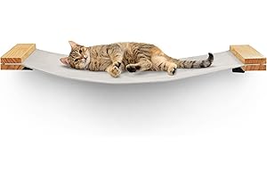 Cat Wall Hammock | Shelf and Perches | Bridge | Modern Furniture for Indoor Cats | Mounted Bed for Sleeping, Playing, and Lou