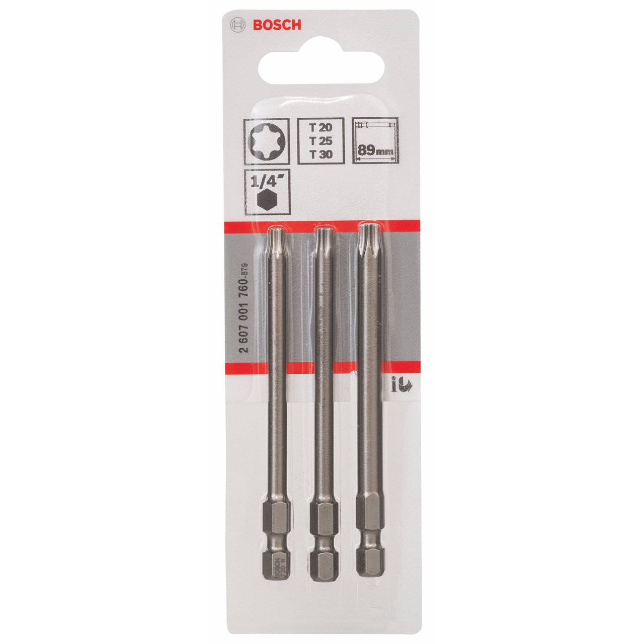 Bosch 2607001760 89 mm Extra Hard Screwdriver Bit (Set of 3)
