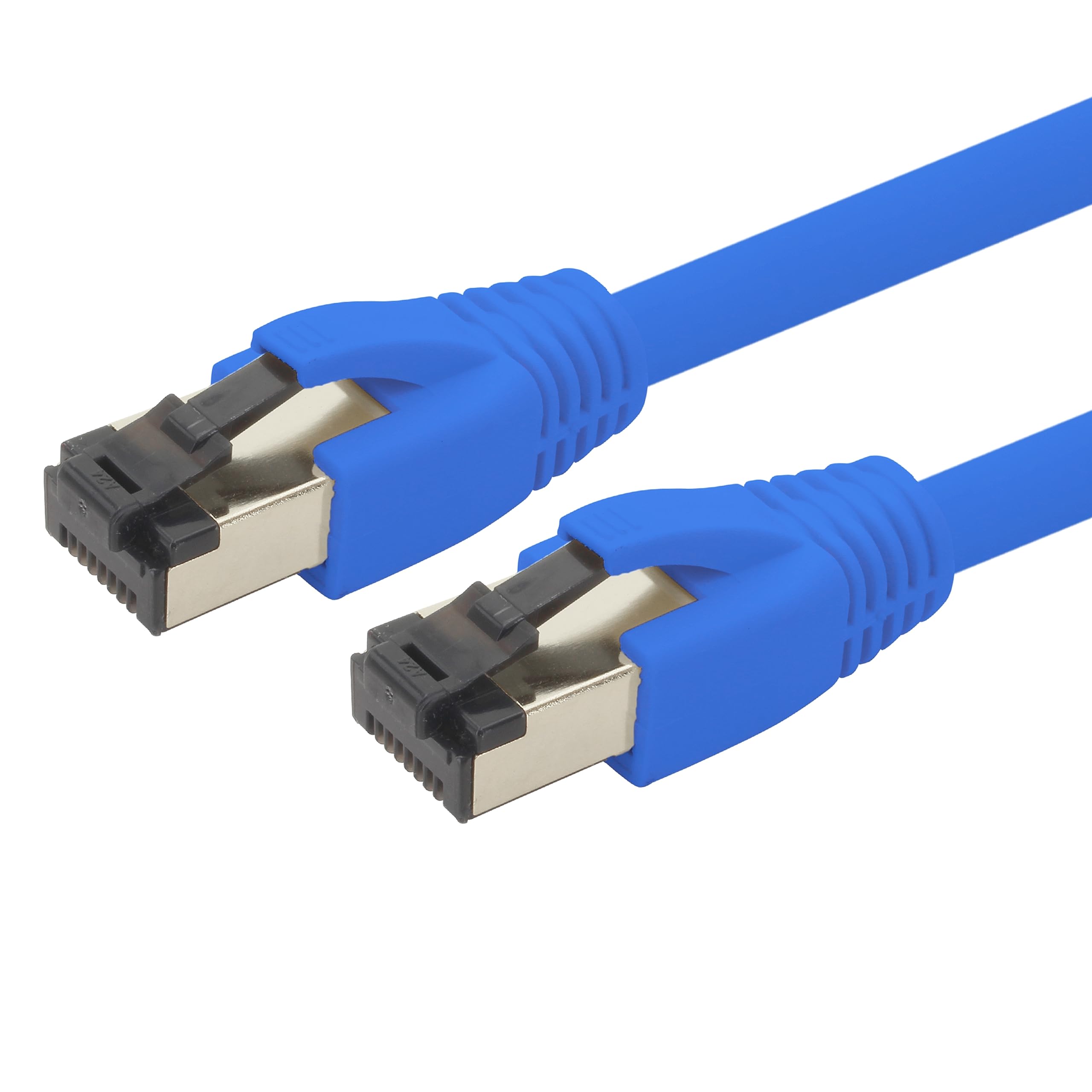 1aTTack.de 7.5m Cat 8 network cable CAT8 cable blue - 1 piece Cat.8 Lan 2000 MHz 40 Gbit s 40GBase-T Poe+ patch cable Ethernet cable LSZH - 1 x 7.5 meter blue