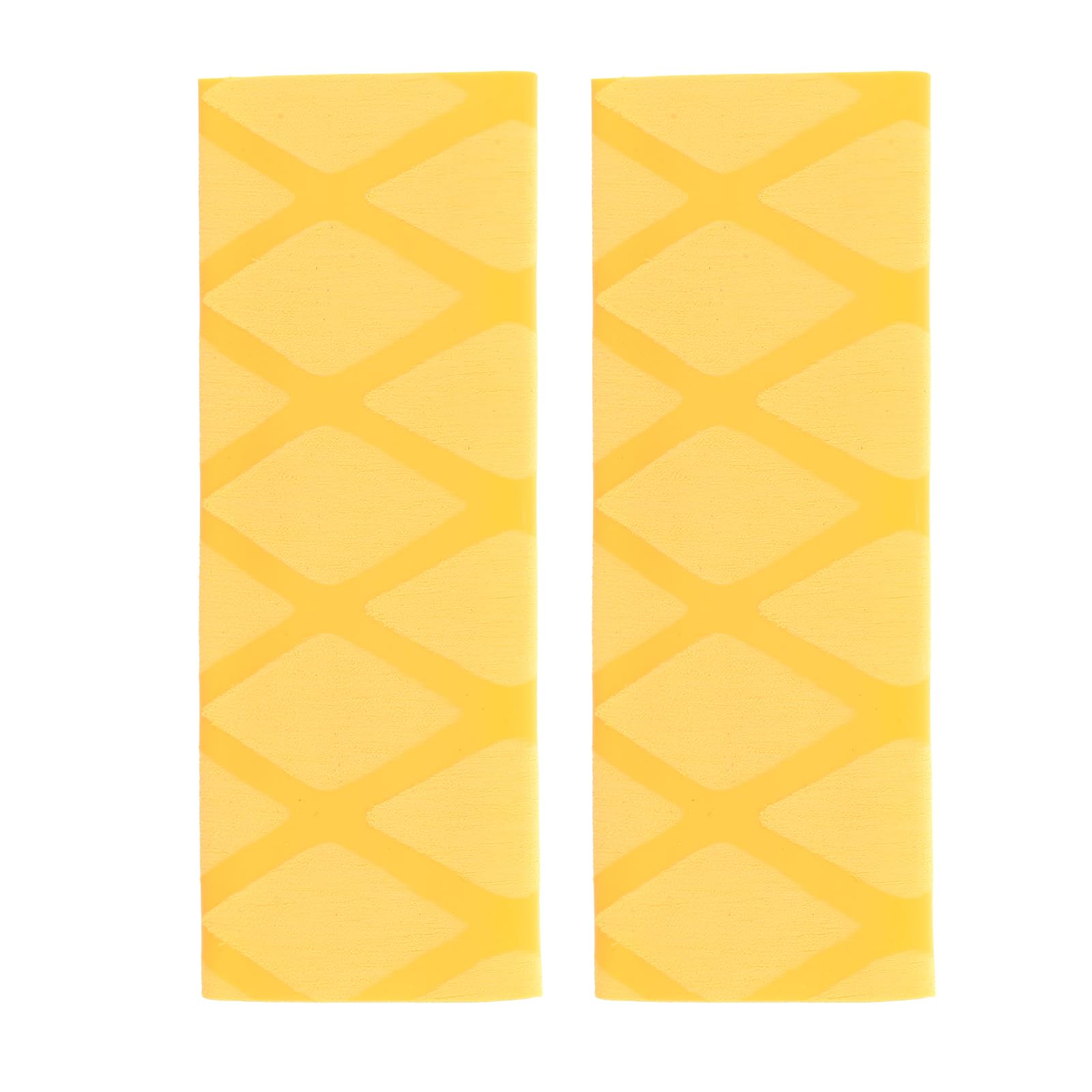 M METERXITY 2 Pack Table Tennis Racket Grip Tape - Paddle Grip, Soft Rubber, Apply to Ping Pong Gripping Handle (100 x 48mm, Yellow)