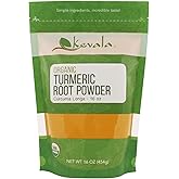 Kevala Organic Turmeric Root Powder - Gluten Free Curcumin, Vegan Supplement for Cooking, Kitchen Spice, Non Gmo, Kosher Product, 1 lb, 16 oz