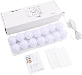Pagezol 14 Bulbs Hollywood Style LED Makeup Lights USB Cable 3 Color 9 Level view 6