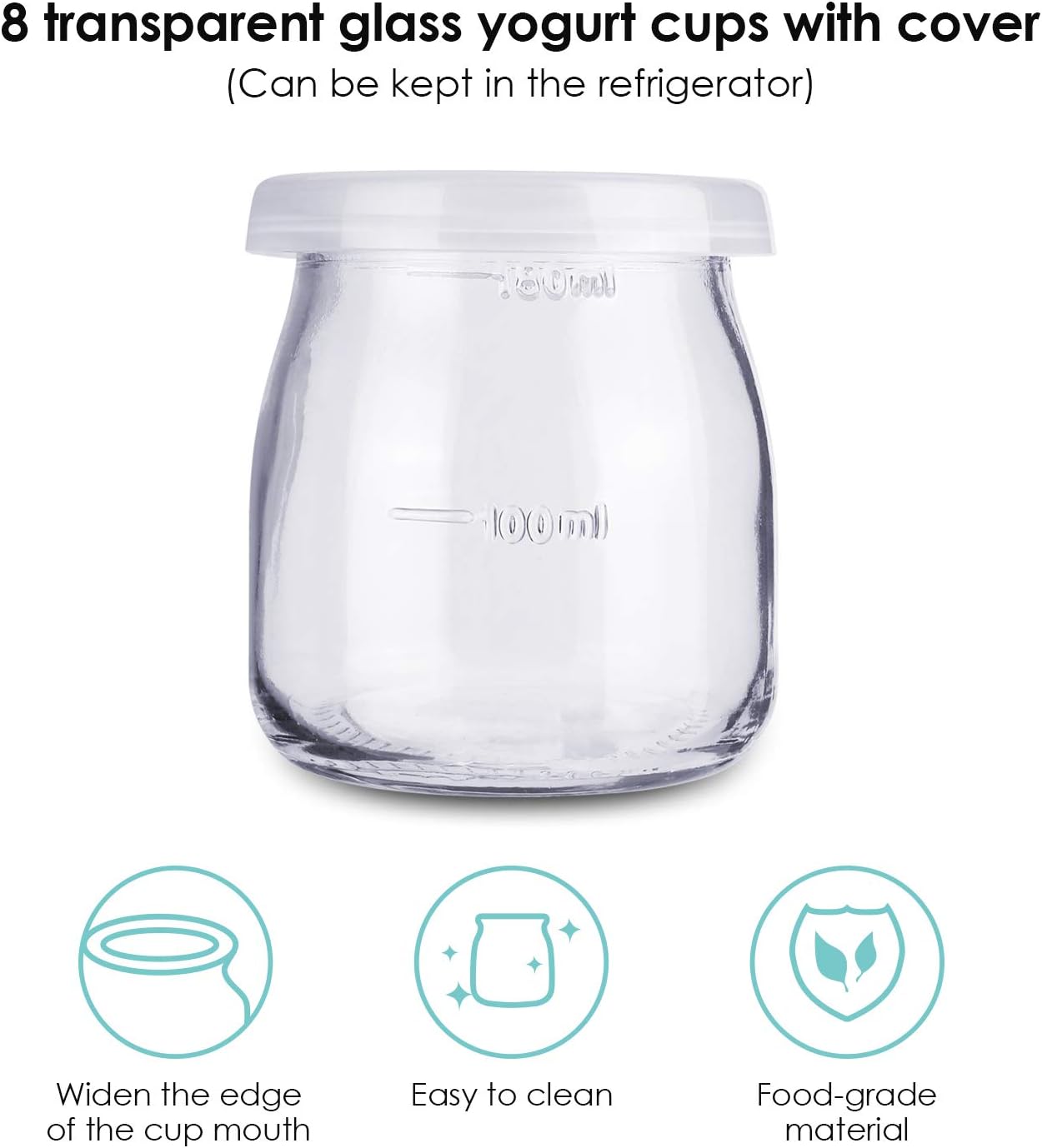 Yogurt Maker - MVPower Automatic Digital Yogurt Machine with 8 Glass Jars 48 Ozs: Kitchen & Dining