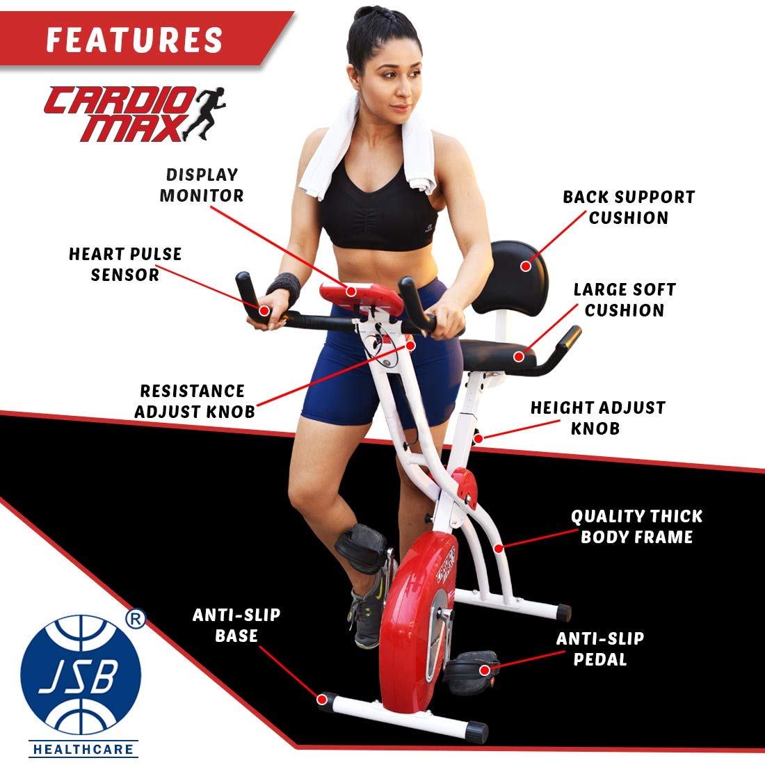 Cardio max jsb hf78 exercise cycle Clearance