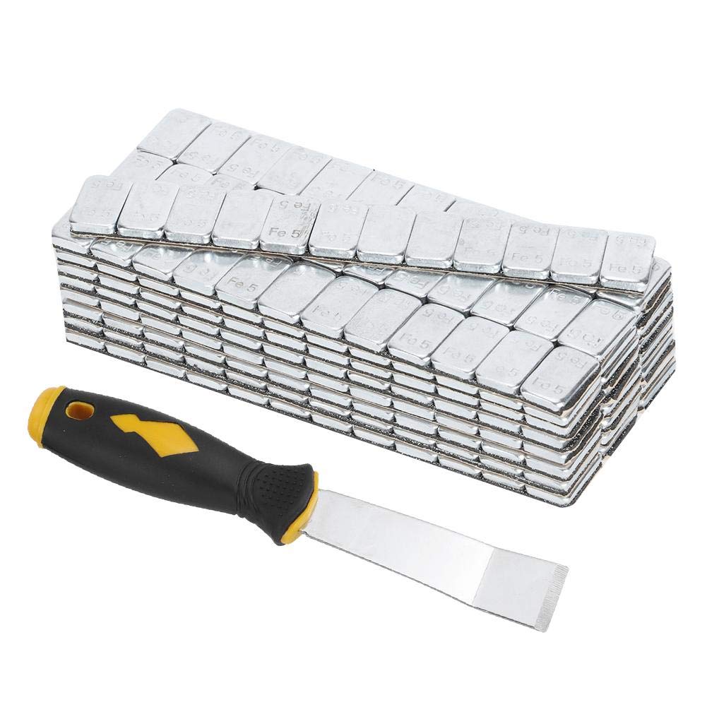 Aramox Adhesive Stick wheel Balance Weights, Adhesive Wheel Hub Balancing Blocks Tire Weight Balancing Balancer (With Shovel)