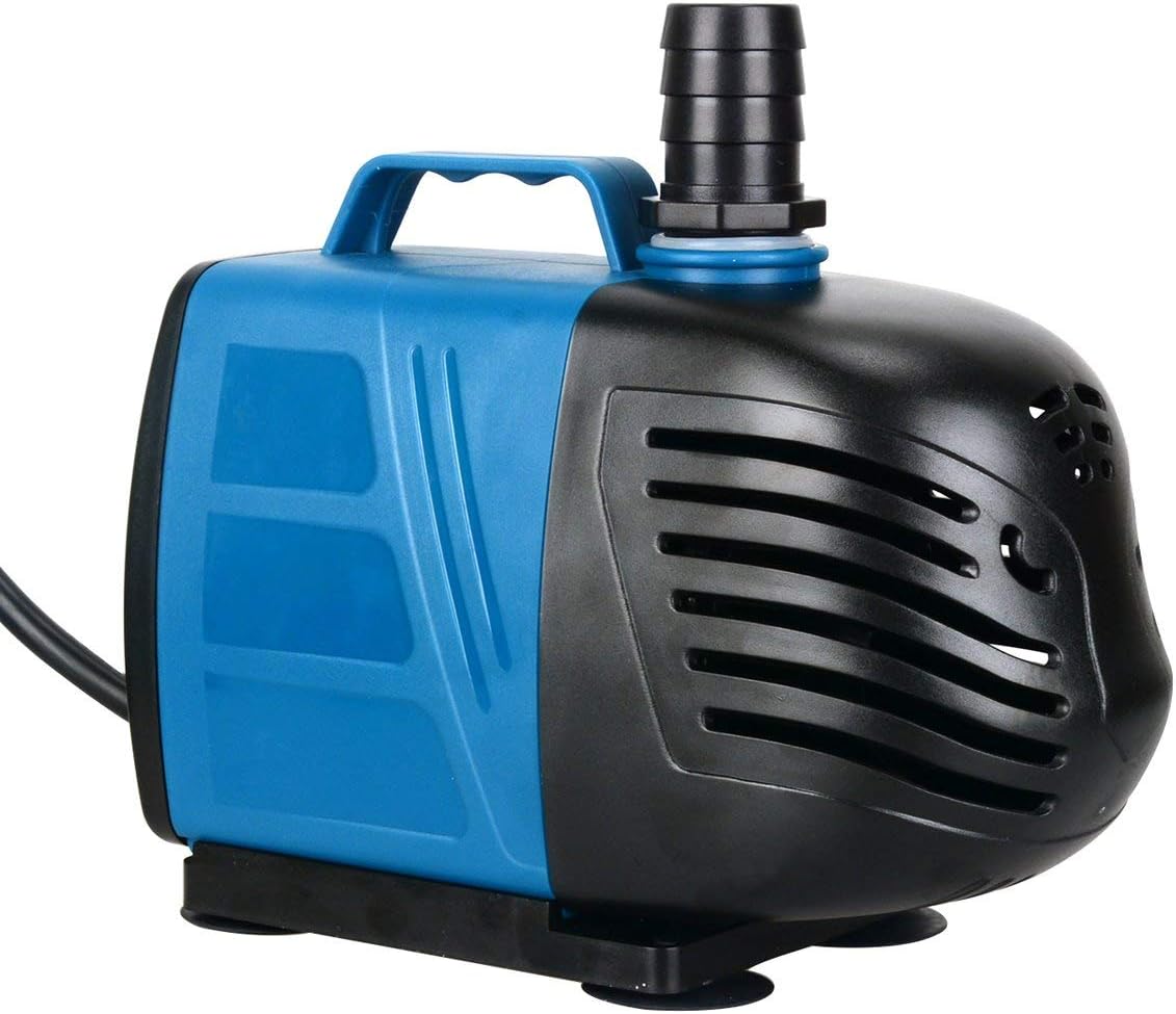 Pawfly 1000 GPH Submersible/Inline Water Pump with 10' Cord for Pond