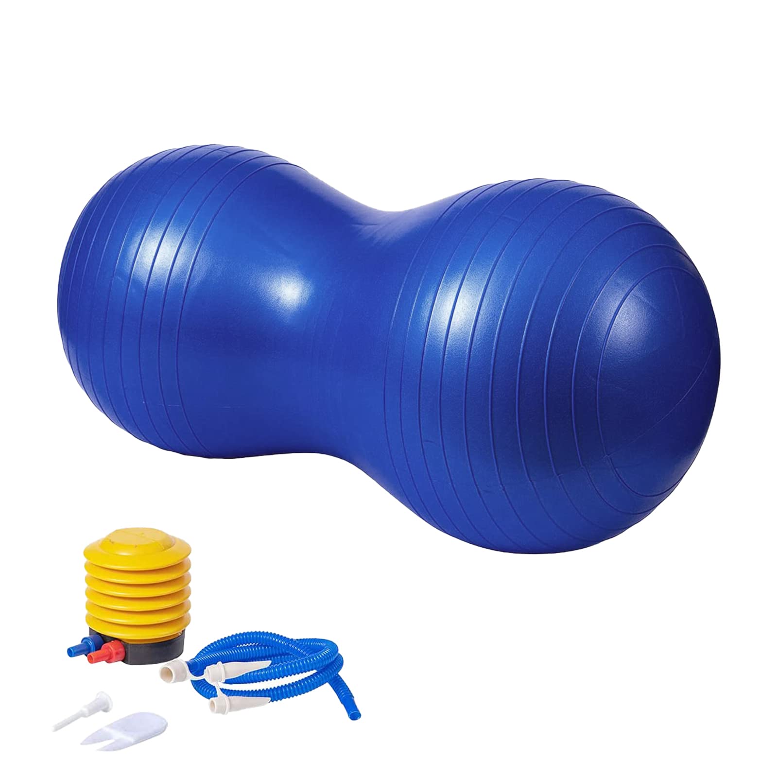 KRUIHAN Peanut Ball for Kids Therapy,Exercise Ball with Pump,Peanut Ball Sensory,Gym Ball for Yoga Home Exercise,Birthing Ball Pregnancy(Blue)