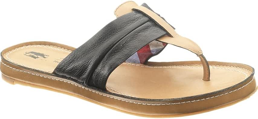 Amazon.com | Hush Puppies Women's Notice (12 M in Black Leather) | Flip-Flops
