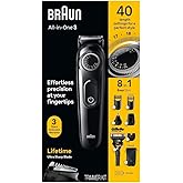 Braun All-in-One Style Kit Series 3 3470, 8-in-1 Trimmer for Men with BeardTrimmer, Ear & NoseTrimmer, Hair Clippers & More, Ultra-Sharp Blade, 40 Length Settings, Washable