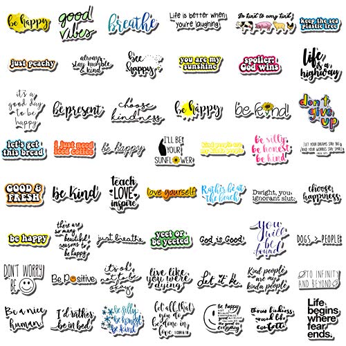 200 Pcs Inspirational Words Stickers for Hydroflasks, Motivational Quote Stickers for Teens and Adults Trendy Vinyl Positive Sticker for Water Bottles Book Laptop