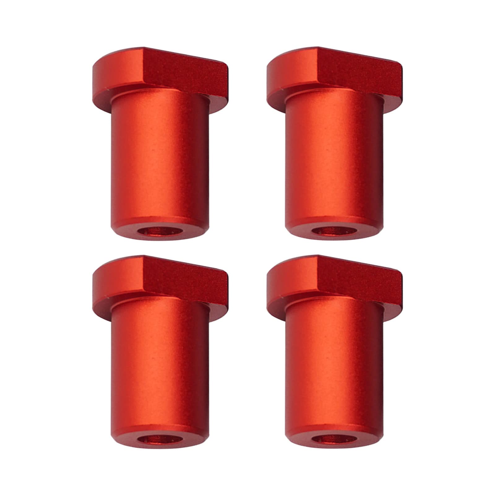4 Pack Bench Dogs, Aluminum Alloy Bench Dogs Clamp for T-Track Woodworking Table Workbench Positioning Planing Plug Fit for 19mm/20mm Dog Hole (Red 20mm)