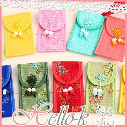 Amazon 韓国雑貨 韓国伝統 アクセサリー 韓国小物ケース 布小物 Korean Selectshop ｈello ｋ 韓国雑貨 Typexcolor ｂイエロー Cute ホーム キッチン