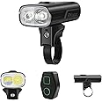 OLIGHT RN2000 Bike Light, 2000 lumens Rechargeable Bicycle Headlight, Dual Light Source Bikelight with Remote Control for Roa