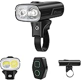 OLIGHT RN2000 Bike Light, 2000 lumens Rechargeable Bicycle Headlight, Dual Light Source Bikelight with Remote Control for Roa
