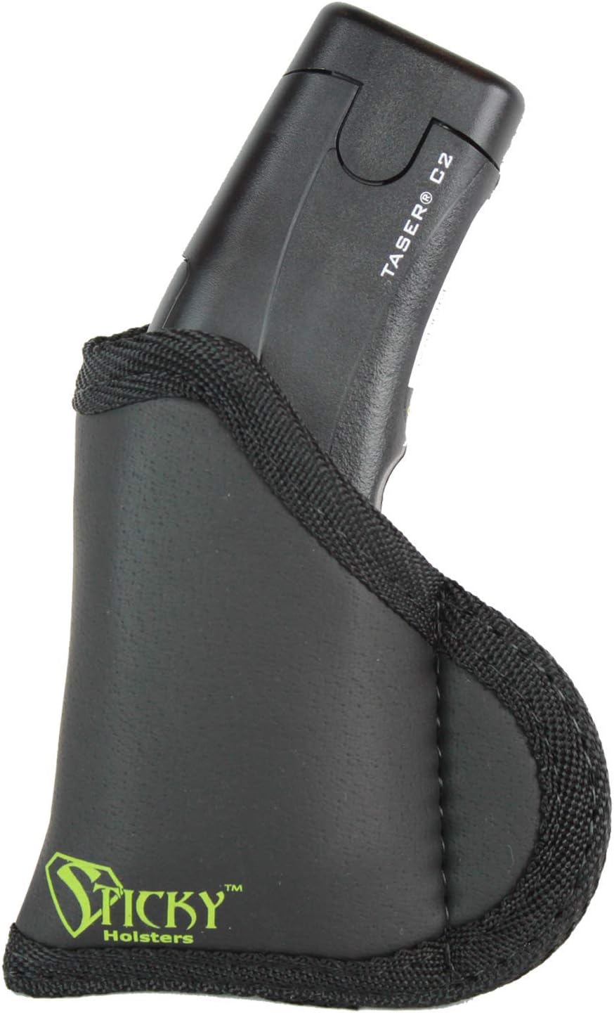 Sticky Holsters Taser Holster for Concealed Carry for Men and Women - Taser C2/Bolt - Can Fit Taser C2/Bolt - Ambidextrous Design, Inside Waistband (IWB) and Pocket Carry; Black