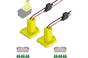 Power Wheel Adapter Compatible with Ryobi 18V P108 P107 P102 Battery Conversion Kit with Fuses & Wire Terminals, 12AWG Wire,P