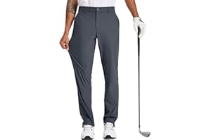 Tyhengta Men's Golf Pants 30"/32"/34" Lightweight Comfy Stretch Work Dress Pants
