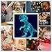 FULLOSUN Dinosaur 3D Night Light, Jurassic Gifts Bedside Lamp for Xmas Holiday Birthday Gifts for Kids Dinosaur Fan with Remote Control 16 Colors Changing + 4 Changing Mode + Dim Function